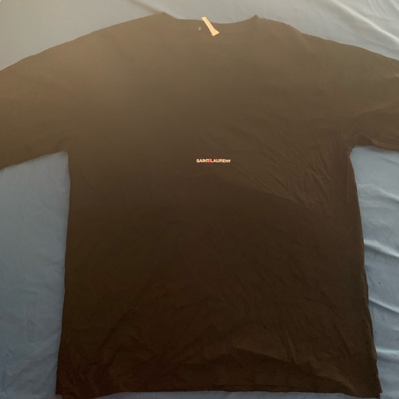 Saint Laurent Logo T-shirt Black - Picture 5 of 5